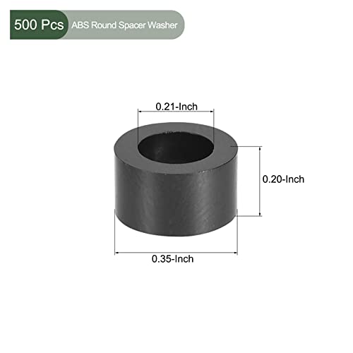 YOKIVE 500 Pcs Black Round Spacer, Not Threaded Washers with High Insulation Effect, Keep Height Consistent - Image 2