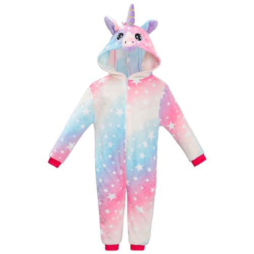 KAKU NANU Unicorn Onesies for Girls Kids Fluffy Age 8 9 10 Unicorn Gifts for Girls Pink
