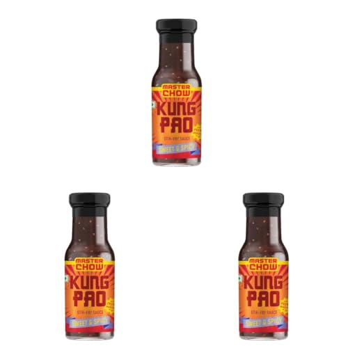 Image of MasterChow Sweet & Spicy Stir Fry Cooking Sauce - 220 gm | Medium Spicy | Serves 4-5 Meals | Delhi Belly Sauce (Pack of 3)