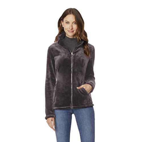 Womens Luxe Faux Fur Jacket, Shadow, XSmall