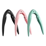 jiingekk Rápida y fácil cascadora de castaña con perforación para un pelado perfecto, agarre cómodo, herramienta portátil negra para pelar castañas