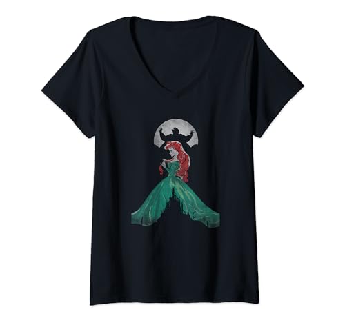 T-shirt Disney Ariel et Ursula Col V Style Idéal pour Sorties et Parcs