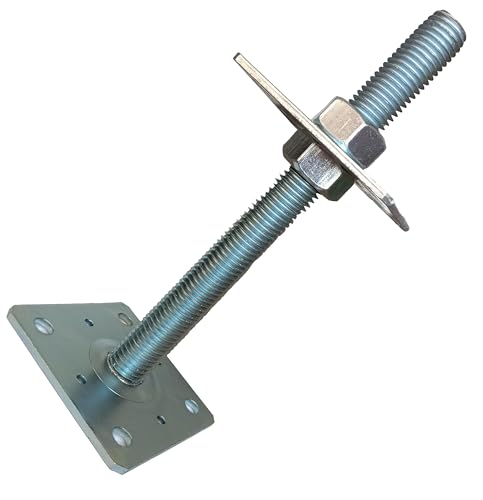 Pied de poteau réglable 100x100 galvanisé pour niveler vos structures avec écrous 24