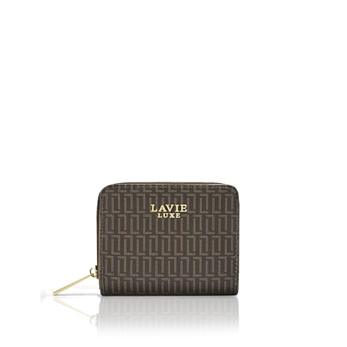 Image of Lavie Luxe Women's Mono Flap25 Small Zip Around Zip Wallet | Gift for Women