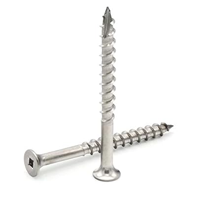 Square Drive Deck Screws 305 Stainless Steel Bugle Head Type 17 Point - #8 x 2-1/2" Qty-1000