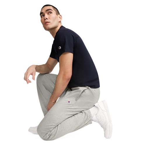 Image of Champion Men's Cinched-Bottom Lounge Pants, Standard Fit, Lightweight 100% Cotton, Available in Regular and Big & Tall