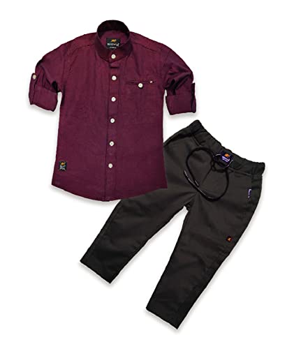 Image of BRUCEWANE Kids Shirt And Trouser Combo Set