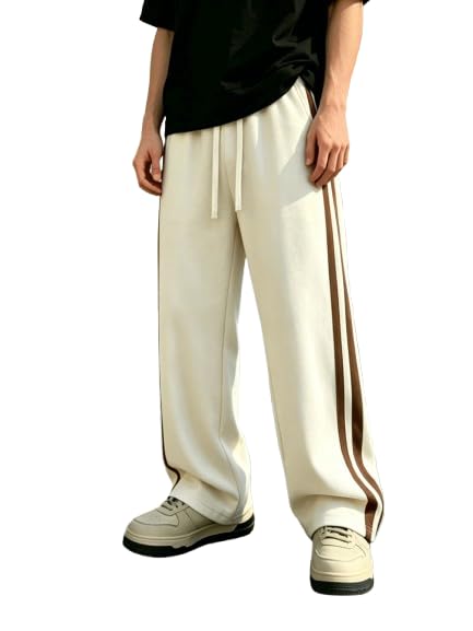 Image of FN3 RelaxFit Stripe Track Pant for Men || Men's Lower || Gym Track Pant | Relax Fit