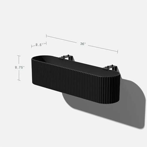 Image of Veradek Demi Series Railing Planter - Round Window Box with Bracket