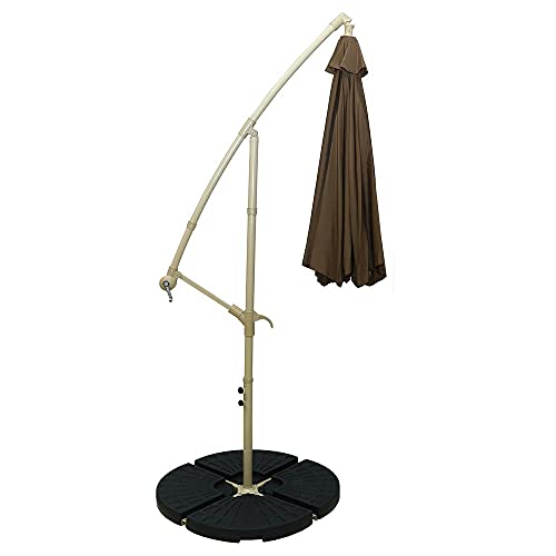 YATAI Umbrella With Cross Base Water Sand Filled Waterproof Easy Tilt Adjustment Sunshade Beach Umbrella - Patio Garden Umbrella Outdoor With Base - Parasol Umbrella With Stand