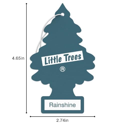 Image of LITTLE TREES Car Air Freshener | Hanging Tree Provides Long Lasting Scent for Auto and Home | Rainshine, 24 Air Fresheners