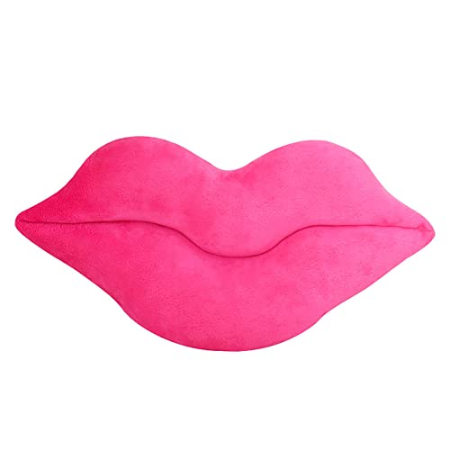 unlockgift Red Velvet Lip Shaped Pillow Hot Pink Pillows Love