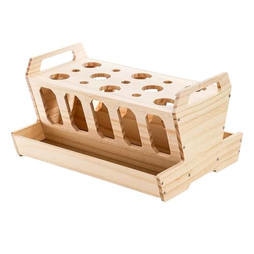 Structure unique en bois pour distributeur de nourriture pour lapins durable