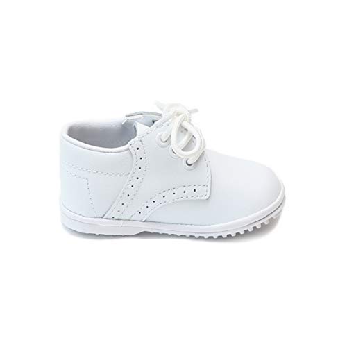 James Baby White Leather Lace Up Shoe2