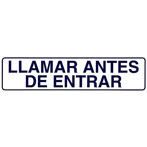 Wolfpack Linea Profesional Rotulo Adhesivo 250X63 Mm. Llamar Antes De Entrar 250X63Mm Entra, Cranberry
