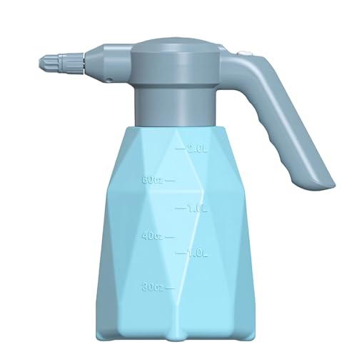Pulverizador eléctrico, 2 litros, alimentado por batería recargable por USB, regadera portátil con cabezal de aspersor universal, pulverizador de jardín ligero para el hogar, patio y tareas de