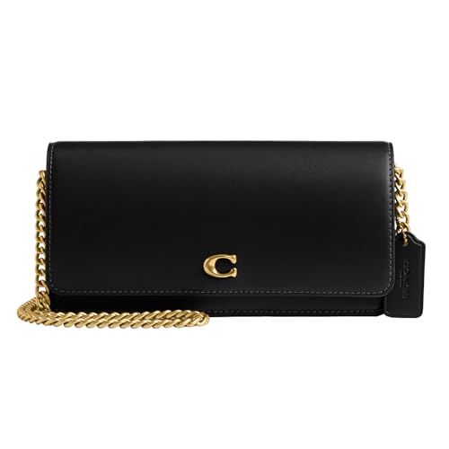 COACH Women's Evie Long Chain Accessory-Travel Wallet, B4/Black, One Size