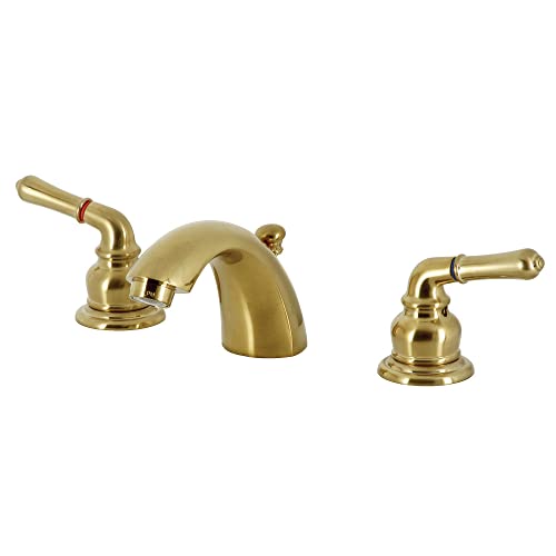Kingston Brass KB957SB Mini-Widespread Bathroom Faucet, Brushed Brass