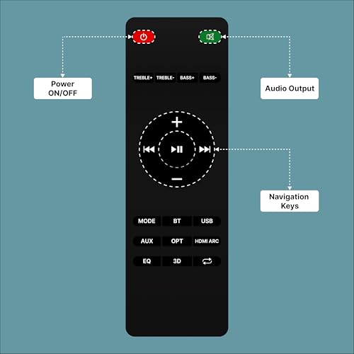 Image of ZIEVA Compatible with Boat Sound Bar Remotes Control for 3.1 Bar 5.1 Bar 2.1 Sound Bar Speaker System Audio Remotes (Your Old Remote Must be Exactly Same) HOT -120