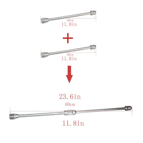 ieron 2Pcs 30CM Extension Rod for Sprayer Airless Nozzle Sprayer Gun Tip Extension Rod Stainless Steel - Image 2