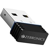 ZEBRONICS ZEB-USB150WF1 WiFi USB Mini Adapter Supports 150 Mbps Wireless Data, Comes with Advance...