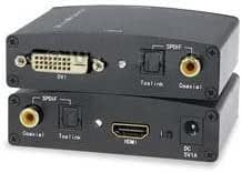 DVI plus Audio SPDIF and Toslink to HDMI Converter Adapter