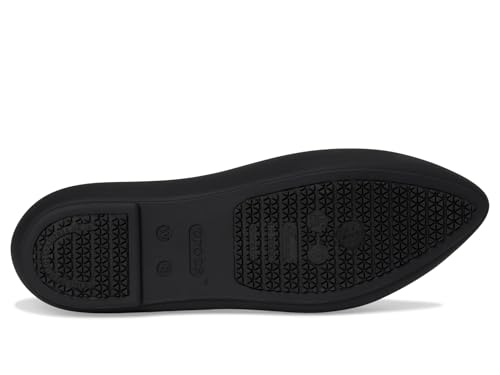 Crocs Women's On the Clock Work Flats, Slip Resistant Work Shoes for Women, LiteRide Comfort3