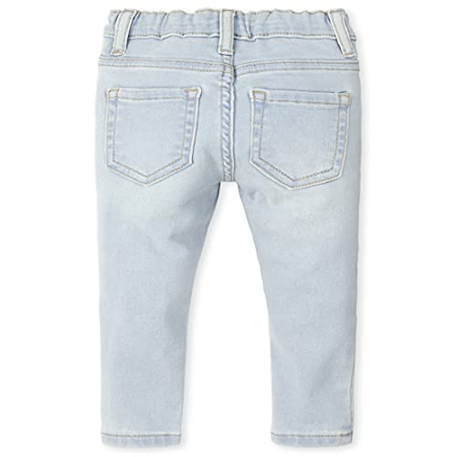 The Children's Place Baby Girls and Toddler Super-Soft Stretch Denim Legging Jeans Skort, Brooke Wash/Ice Wash/Reflection Blue Wash, 5T US - image 5