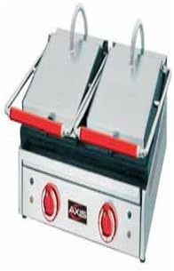 Axis Equipment AX-PD Stainless Steel Panini Toaster, 220V Voltage, 122-572 Degree F Temperature Range, Double Grill