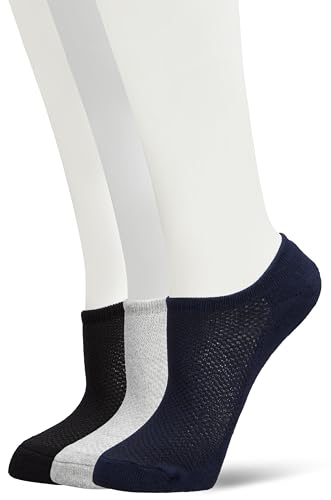 Amazon Brand - Symbol Men's Anti-Slip Cotton No show Loafer Socks (Pack of 3 Pairs)