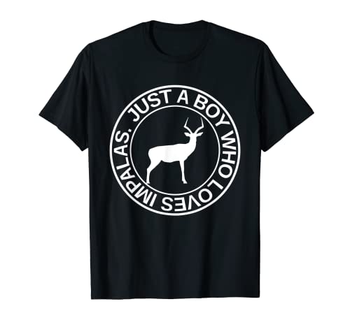 Just A Boy Who Loves Impalas Regalo Para Hombres Antelope Ewe Ram Camiseta
