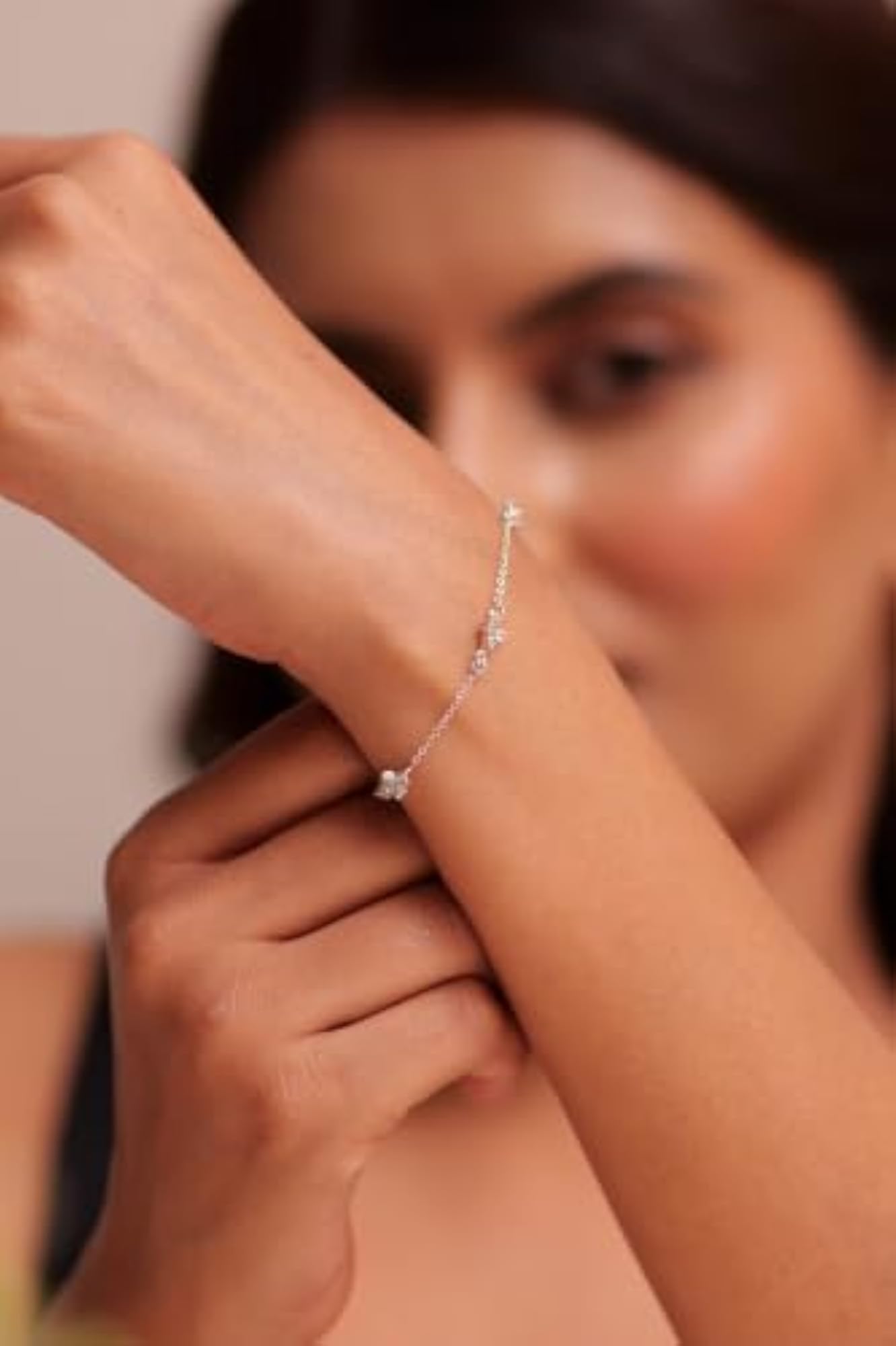 Women's Sterling Silver Aadhya Trio Charm Bracelet