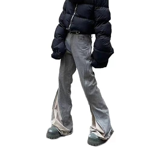 Long Pants for Men and Women with Spiral Track and Large Zipper Jeans4