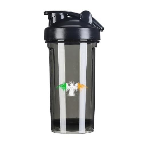 Ireland Irish Flag 18 Ounce Shaker Bottle Drink Mixer Leak-proof Pre Workout Protein Shakes Meal Replacement Shakes Bottles 500ML/18 Oz Black