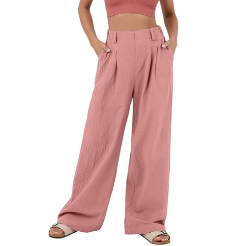 Women Pants High Waist Wide Leg Pants Lightweight Cozy Sweatpants 2025 Summer Fashion Dressy Trousers
