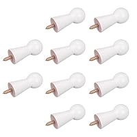 ShiningUU Wood Coat Hooks 10pcs Solid Towel Hooks | Kids Coat Hooks | Minimalist Style Wall Hooks | Wall Hook with Screw Wall Mounted Coat Rack Decorative for Doors, Stair Edges, Wardrobes(White)\u200B