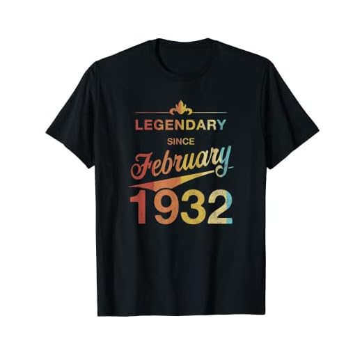90 cumpleaños Nacido en Febrero de 1932 Vintage 90 años Camiseta