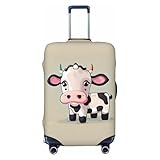 La housse de valise à imprimé vache blanche présente une impression unique double face assortie qui ajoute une touche distinctive à vos bagages. Ce design personnalisé garantit que votre valise se démarque, ce qui la rend plus facile à identifier dans les aéroports ou les réclamations de bagages.