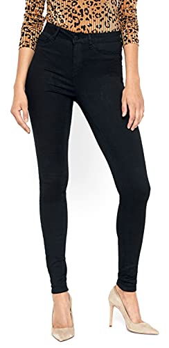 Noisy May NOS DE Damen Nmcallie Hw Vi023bl Noos Skinny Jeans, Schwarz...