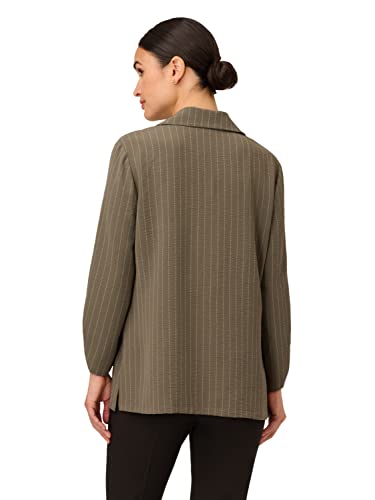 Adrianna Papell Women's Tall Size Printed Ruched 3/4 Sleeve One Button Notch Blazer2