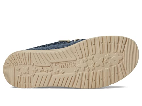 Hey Dude Men's Wally Braided Blue Night Size 15 | Men's Loafers | Men's Slip On Shoes | Comfortable & Light-Weight #TOP2