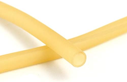 QWORK 33FT 1/4" OD 3/16" ID Natural Latex Rubber Tubing , Surgical Tube , Exercise Outdoor Slingshot Catapult Elastic Part for Home, Hospital, Laboratory