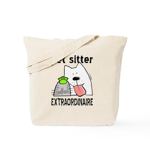 CafePress Pet Sitter Extraordinaire Tote Bag Reusable Natural Beige Canvas Shopping Bag