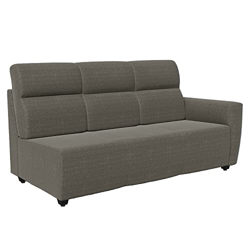 Image of Wakefit Sofa Set | 3 Year Warranty | Sofa 3 Seater, 3 Seater Sofa for Living Room, Wooden Sofa Set, 3 Seater + Left Aligned, Sofa for Living Room - Belize(Omega : Grey)