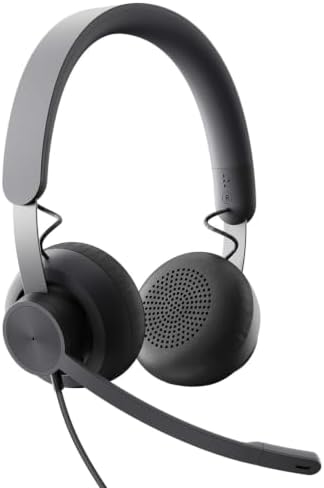 Logitech Zone Wired Noise Cancelling Headset, USB-C with USB-A Adapter - Graphite,Black