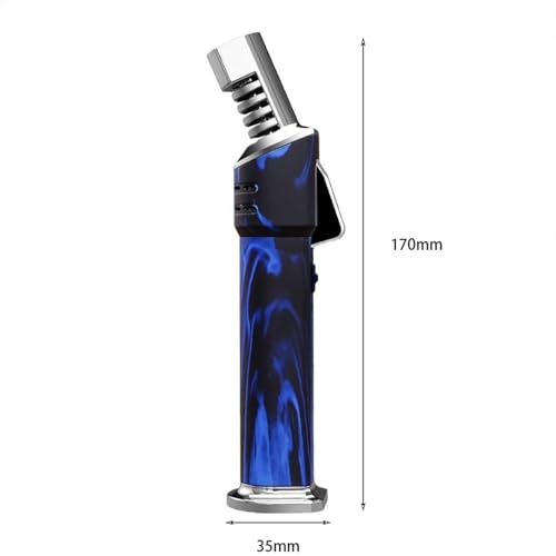 Encendedor de Butano Metal Azul con Llama Ajustable miniatura 6