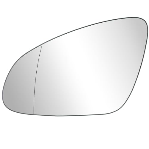 Suysion Verre de Rétroviseur Gauche Chauffant pour Opel Astra J 2009–2015 – Miroir Convexe Extérieur Réglable avec Glace Chauffée et Support