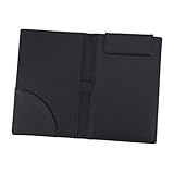 Cabilock Pu Leder Menümappe Scheckbuchhalter Mit Stiftclip Für Restaurant Gastronomie Gastronomiezubehör Tischservice Organizer Kompakt Schwarz