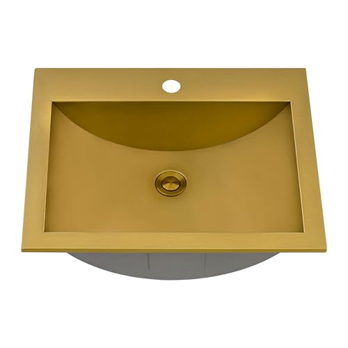Ruvati 21x17-in Brushed Gold Drop-in Bathroom Sink - RVH5110GG by Ruvati - Image 3