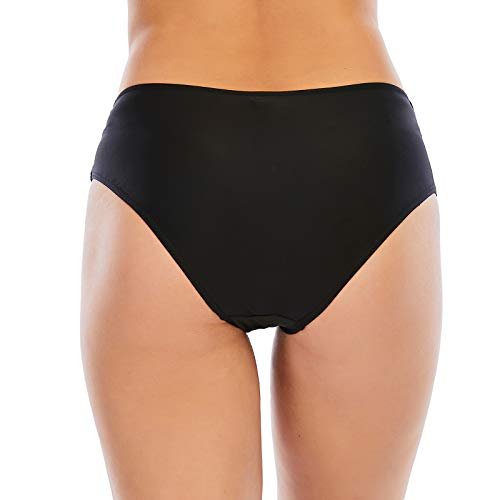 American Trends Parte de baixo de biquíni para mulheres trajes de banho de corte alto atrevido parte